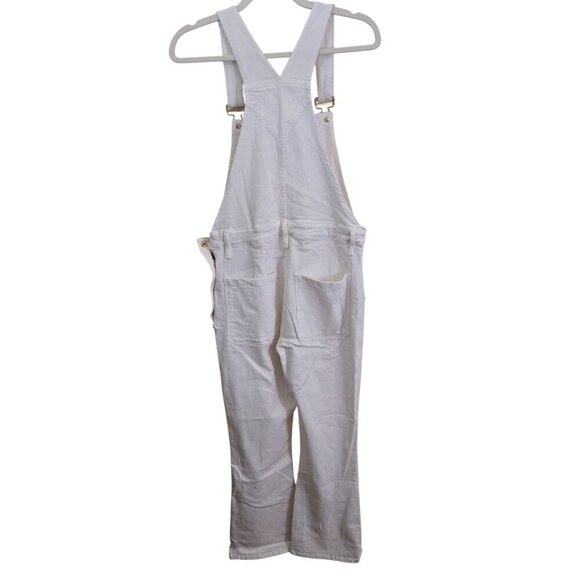 Frame Denim Le Garcon White Denim Overalls ASO Rhianna Isabella Calthorpe Size M - Picture 3 of 13